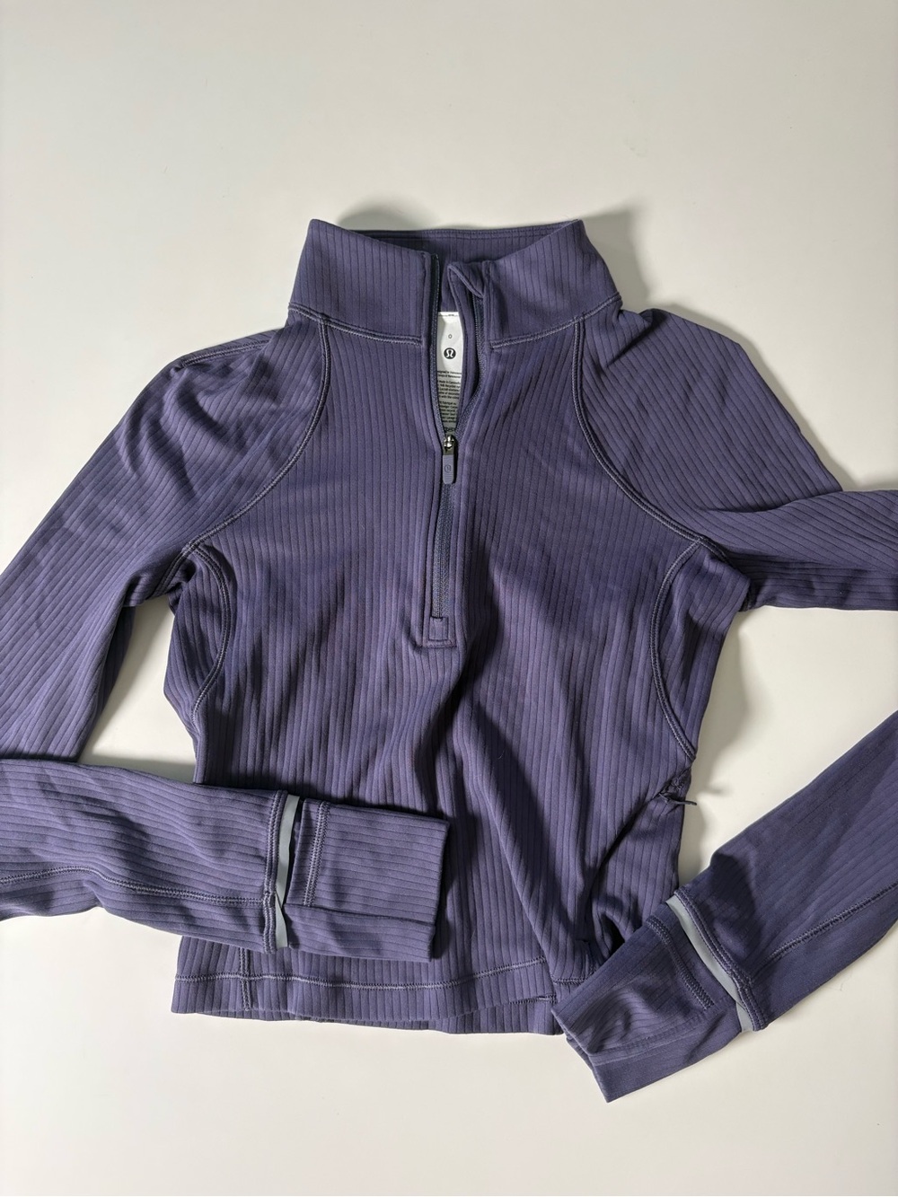 lululemon run ribbed cropped half zip